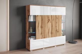 INOSIGN Highboard Kenia, Modernes Highboard, mit Glastüren, Breite 135 cm