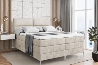 ALTDECOR Boxspringbett BOXI3-F KING (Multipocket-Matratze H4, H3 Matratze Bonellfederung, Topper, Kopfteil)