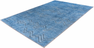 Antique 325 Blau Teppich | Flachflor | 80 x 150 cm | Teppich