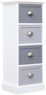 vidaXL Beistellschrank 35x30x90 cm Massivholz Paulownia 284078
