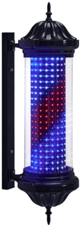 BarberPub Barber Pole Barbierstab, Barbershop Friseurstange mit LED Leucht Salon Einrichtung, Außenwandlampe für Friseursalons, Barbier Stange Licht, 81CM Salon Zeichen, Energie Sparen L041BC