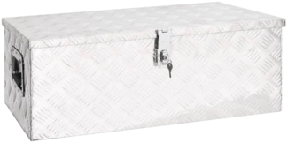 vidaXL Aufbewahrungsbox Silbern 80x39x30 cm Aluminium 152252