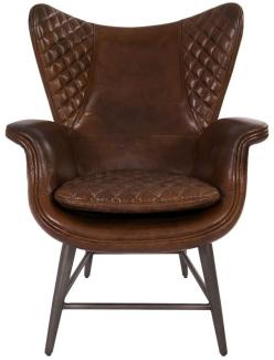 Ohrensessel Balmore Vintage Leder Vintage-Cigar Sessel