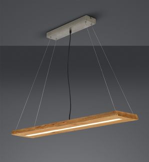 LED Hängeleuchte, Balken natur, Switchdimmer, L 100 cm, BRAD