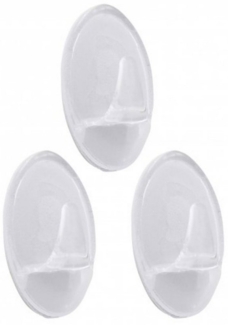 axentia Klebehaken Klebehaken, 3 Stück, transparent 127229, (1-St)