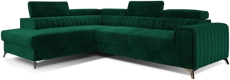 Eltap Laurence Ecksofa (Kronos 19) Seite links, Dunkelgrün, 205 x 98 x 275 cm