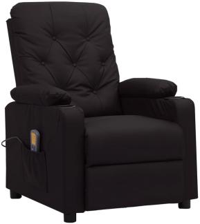 vidaXL Massagesessel mit Aufstehhilfe Schwarz Kunstleder [3093504]
