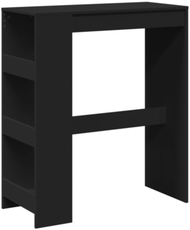 vidaXL Bartisch mit Regal Schwarz 90x40x103,5 cm Holzwerkstoff 854374