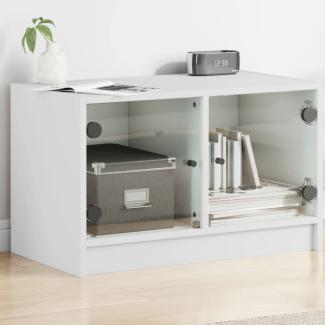 vidaXL TV-Schrank mit Glastüren Weiß 68x37x42 cm 836357