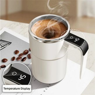 XDOVET Teeschale 380ml elektrische Kaffee selbst mischen Tasse IP67 wasserdichte, Kaffeetasse USB wiederauf ladbare automatische Magnet becher