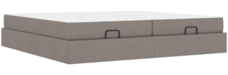 vidaXL Bettgestell mit Speicher Taupe 200 x 200 cm Stoff 3399519