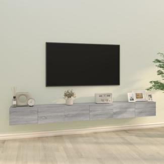 vidaXL 3-tlg. TV-Schrank-Set Grau Sonoma Holzwerkstoff 3114484