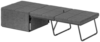 HOMCOM Gästebett ca. 190x60 cm, mit 8cm Schaumstoff Matratze, faltbar (Reisebett, 1-St, Klappbett) bis 120 kg belastbar, für Büro, Gästezimmer, Grau