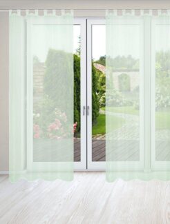 HOME WOHNIDEEN Nessi 2Er Set 245 X 135 cm 2x Fertigschal Lindgrün