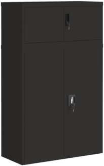 vidaXL Aktenschrank Schwarz 90x40x145 cm Stahl 3188324