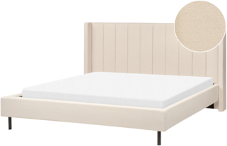 Bett mit Lattenrost VILLETTE 180 x 200 cm Bouclé Beige