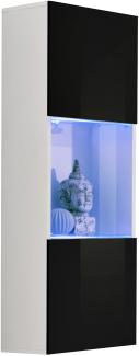 99rooms FLI T22 rechts Vitrine 126x40x29 Weiß Schwarz