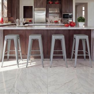 4er-Set Barhocker HWC-A73, Barstuhl Tresenhocker, Metall Industriedesign stapelbar ~ grau