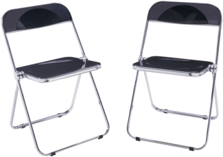 Klappstuhl Pornainen 2er Set Schwarz [en. casa]