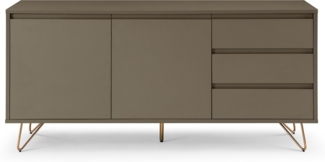 Sideboard MDF/Metall Grau 150 x 40 x 70 cm