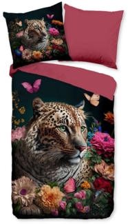 JACK Bettwäsche 135x200cm Pure Leopard Flowers Multi, Microfaser, 2 teilig, mit buntem Blumendesign