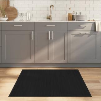 Teppich Teppich Quadratisch Schwarz 100x100 cm Bambus, vidaXL, Quadrat