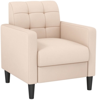 COSTWAY Relaxsessel, modern, aus Samt, gepolstert, mit getufteter Rückenlehne