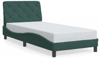 vidaXL Bettgestell ohne Matratze Dunkelgrün 80x200 cm Samt 3207890