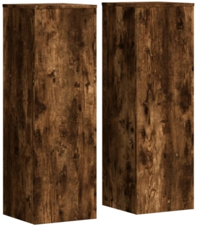 vidaXL Pflanzenständer 2 Stk. Räuchereiche 33x33x100 cm Holzwerkstoff 3307886