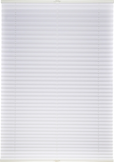 ondeco Plissee ohne Bohren mit Klemmträger weiß, Sonnenschutz für Fenster innen, Lichtschutz und Blickdicht, Plissee klemmfix Faltrollo Sichtschutz für Tür - Weiß - 75x130 cm