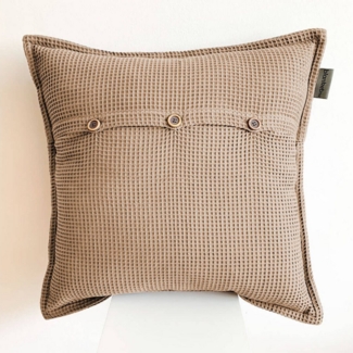 blanketino Dekokissen Kissen mit Waffelmuster, Kissenhülle mit Füllung