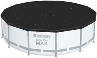 Bestway Poolabdeckung Flowclear, PVC schwarz, 427 cm