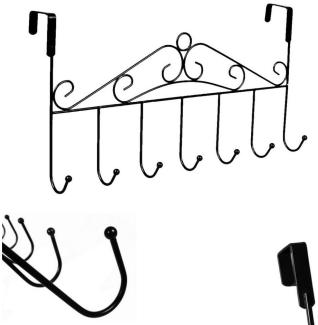 BAYLI Türgarderobe 42,5cm Türgarderobe mit 7 Haken Kleiderhaken Türhakenleiste Garderoben