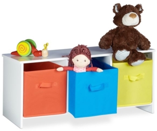 Relaxdays Kindersitzbank mit Stauraum ALBUS