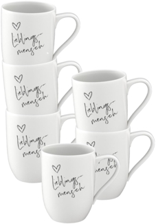 Villeroy & Boch Statement Becher 'Lieblingsmensch' 290 ml 6er Set - DS