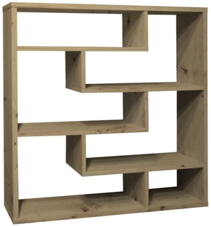 Raumteiler Tyler / Tetrix, Holzwerkstoff, Holzfarben, 130 x 134 x 43 cm