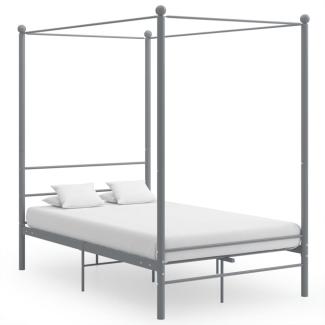 vidaXL Himmelbett Grau Metall 120x200 cm 325059