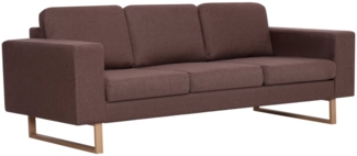 vidaXL 3-Sitzer-Sofa Stoff Braun [281384]
