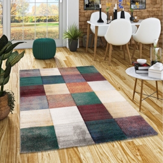 Pergamon Designteppich Designer Teppich Maui Rost Karo, Rechteckig, Höhe: 13 mm
