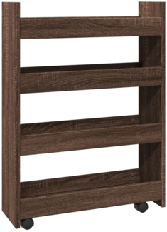 vidaXL Aufbewahrungswagen Schmal 4 Etagen Eichen-Optik Holzwerkstoff 855265