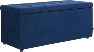 Aufbewahrungshocker OREM Stoff Marineblau