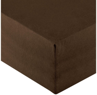 aqua-textil Spannbettlaken Royal Spannbetttuch Elastan XL 200x220-220x240cm dunkelbraun, Baumwolle, (1 Stück), bügelfrei,dauerelastisch und weich,extrem feine Fasern