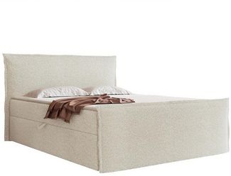 Compleo Boxspringbett Boucle oder Chenille-Stoff, Boxspringbett mit 2 Bettkasten (Größen zur Auswahl, optional mit Topper), Zeitlos-moderner klassischer Stil