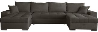 OTTO home Wohnlandschaft Home System U-Form, von B: 269-352 cm wählbar, 6 Varianten zur Auswahl, mit Bettfunktion, Bettkasten & Zierkissen, Federkern