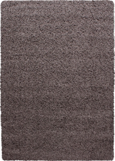 Hochflor Teppich Lux rechteckig - 300x400 cm - Taupe