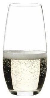 Riedel O Champagner Glas 2er Set 0414/28 und 4 EKM Living Trinkhalme aus Edelstahl