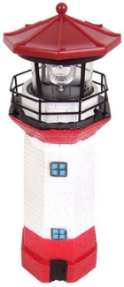 Solar-Leuchtturm 27,5cm mit rotierendem LED Licht Gartenleuchte Terrassendeko