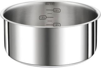 Tefal Kasserolle Ingenio Preference, Edelstahl (1-tlg), stapelbar, unbeschichtet, 18/10-Edelstahl, hochglanzpoliert