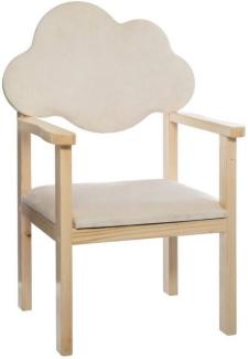 Kinderstuhl mit wolkenförmiger Rückenlehne, weiß