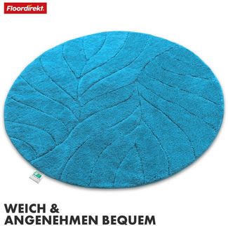 Floordirekt Badematte Maris, ausfranssicher, verschiedene Farben, aus weicher Mikrofaser, Höhe 30 mm, rutschhemmend beschichtet, fusselfrei, Polyester, Rund, 120cm Durchmesser, für Fußbodenheizung geeignet